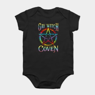 Gay Witch Coven Pentagram for Halloween Baby Bodysuit